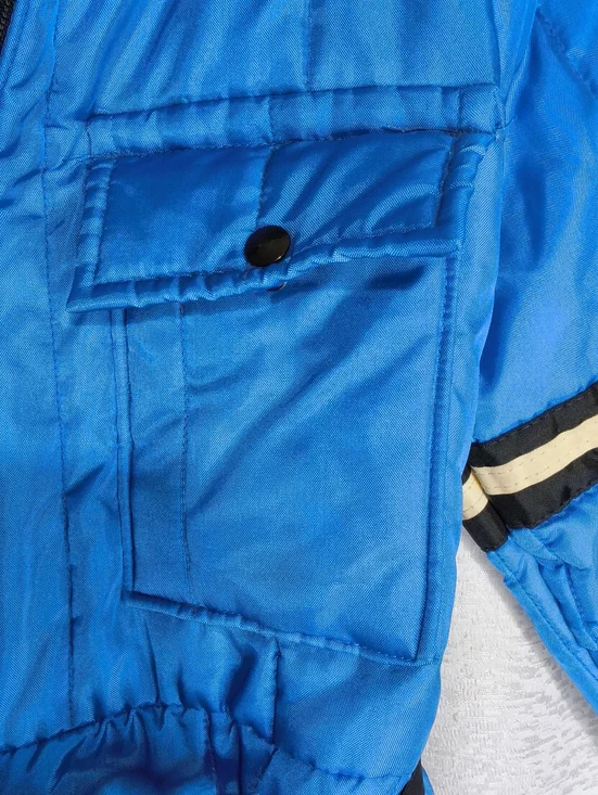 Vintage Snowmobile Suit JC Penny Blue Nylon Men’s Size Small Retro Winter Gear - Picture 6 of 12